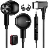 Wired Earbuds for  USB C Headphones,90° Angled L-Shaped Plug in Ear Buds Magnetic Wire USBC Corded Earphones for iPhone 17 17e 16 16e 15 Pro Max