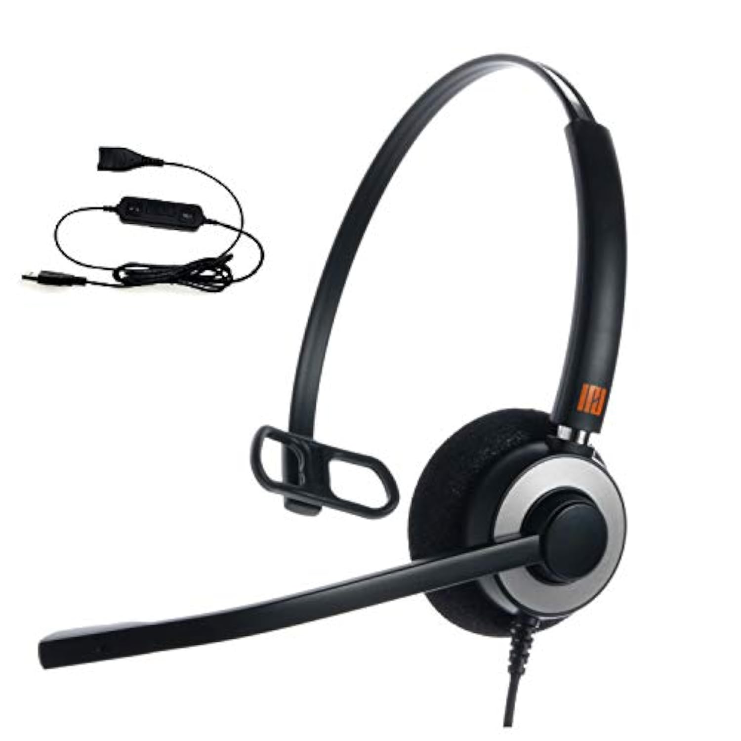 IPD IPH-510 USB Adapter Phone Cable w/ON/Off Button Compatible with PC Soft Phones - Microsoft Teams, Skype, Zoom, Avaya & Cisco Jabber IPH-510 Headphones Wired USB Telephone Adapter Phone Cord