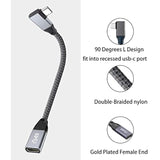 Right Angle Usb C Male To Female Extension Cable 3.3Ft, Usb Type C 3.1 Gen 2 [