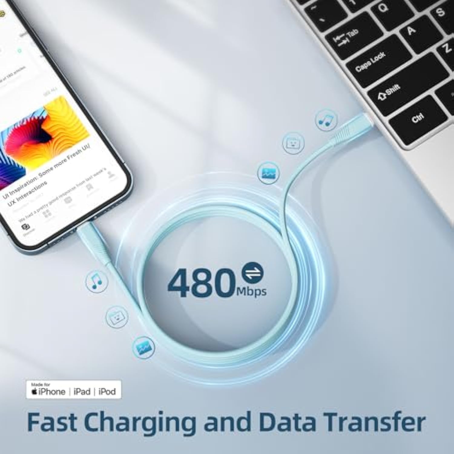 Iphone Charger 20W Pd Usb C Adapter And 6 Ft Usb C To Lightning Cable Iphone Fast Charger Compatible With Iphone 14 13 12 11 X 8 7 More