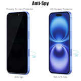 (3+3) For Iphone 16 Plus (6.7 Inch) (3 Pack) Anti Spy Private Tempered Glass Film Privacy Screen Protector And (3 Pack) Camera Lens Protector [Not Affect Flash], 9H Hardness, Anti Scratch