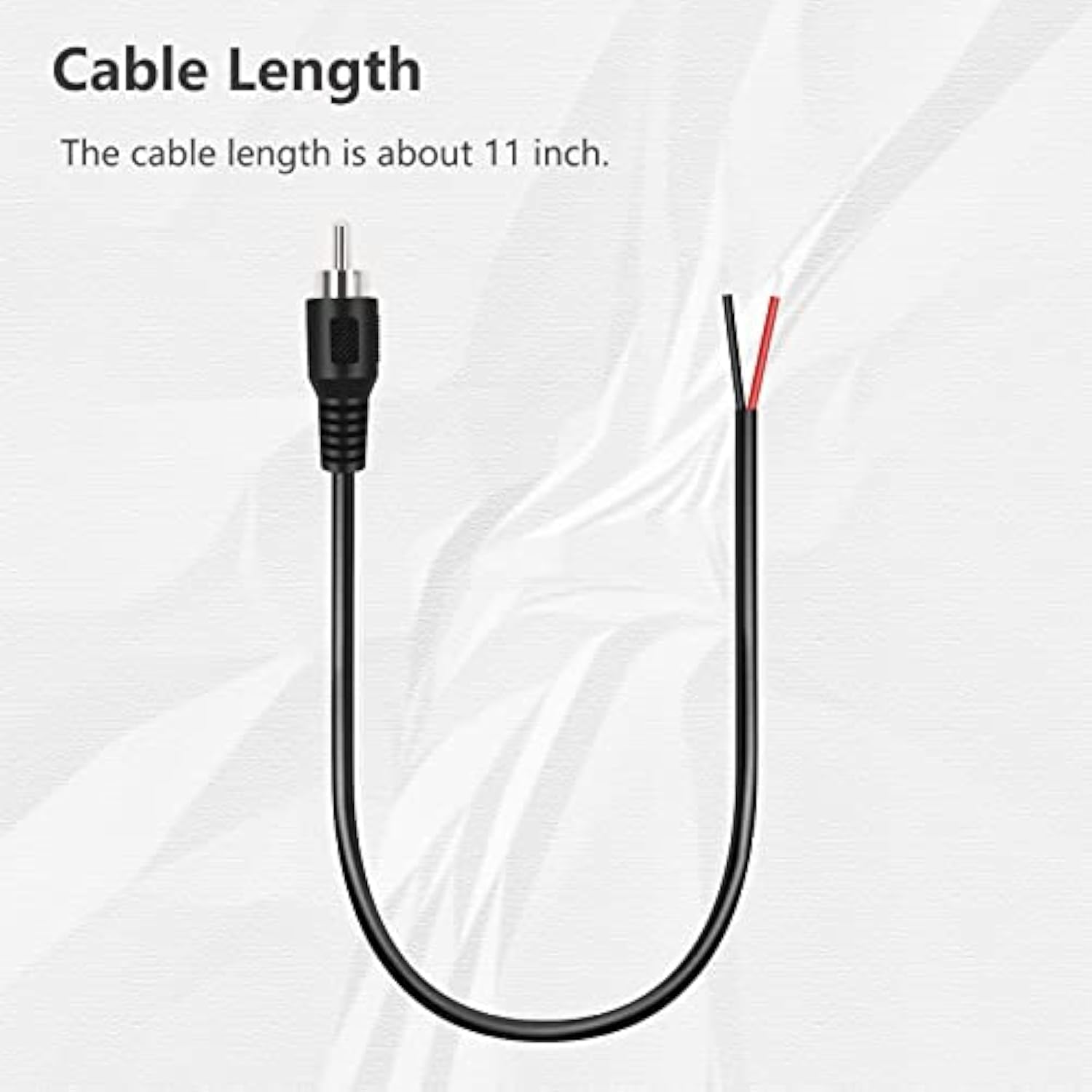 4 Pack Rca Male To Speaker Wire, Rca Male Plug Adapter Connector To Bare Wire Open End Audio Cable For Amplifier Audio Video Receiver Speakers
