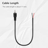 4 Pack Rca Male To Speaker Wire, Rca Male Plug Adapter Connector To Bare Wire Open End Audio Cable For Amplifier Audio Video Receiver Speakers