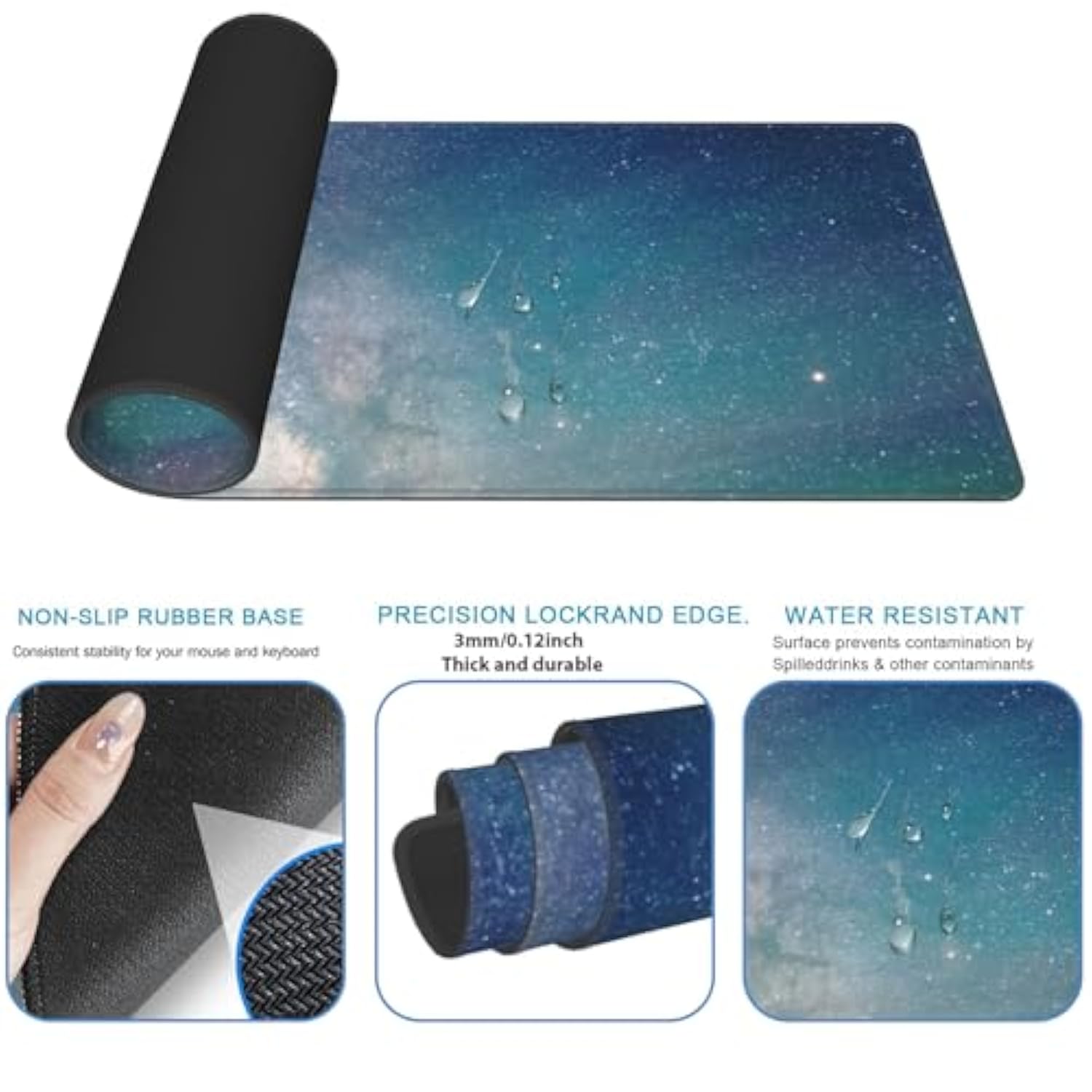 Patriotic Eagle And Flag Gaming Mouse Pad – 12X31.5In Non-Slip Rubber Desk Mat With American Landscape Design – Large Extended Mousepad For Office Home – Deskmat Gifts For Veterans Lover Decor