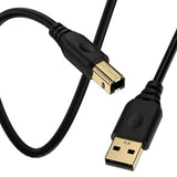 Printer Cable 6Ft Usb 2.0 Printer Cable Usb-A To Usb-B Cables, High Speed Scanner Print Cord For Hp Canon Dell Samsung Epson Brother Lexmark Xerox, Midi Cables For Digital Piano Dac Midi Controller