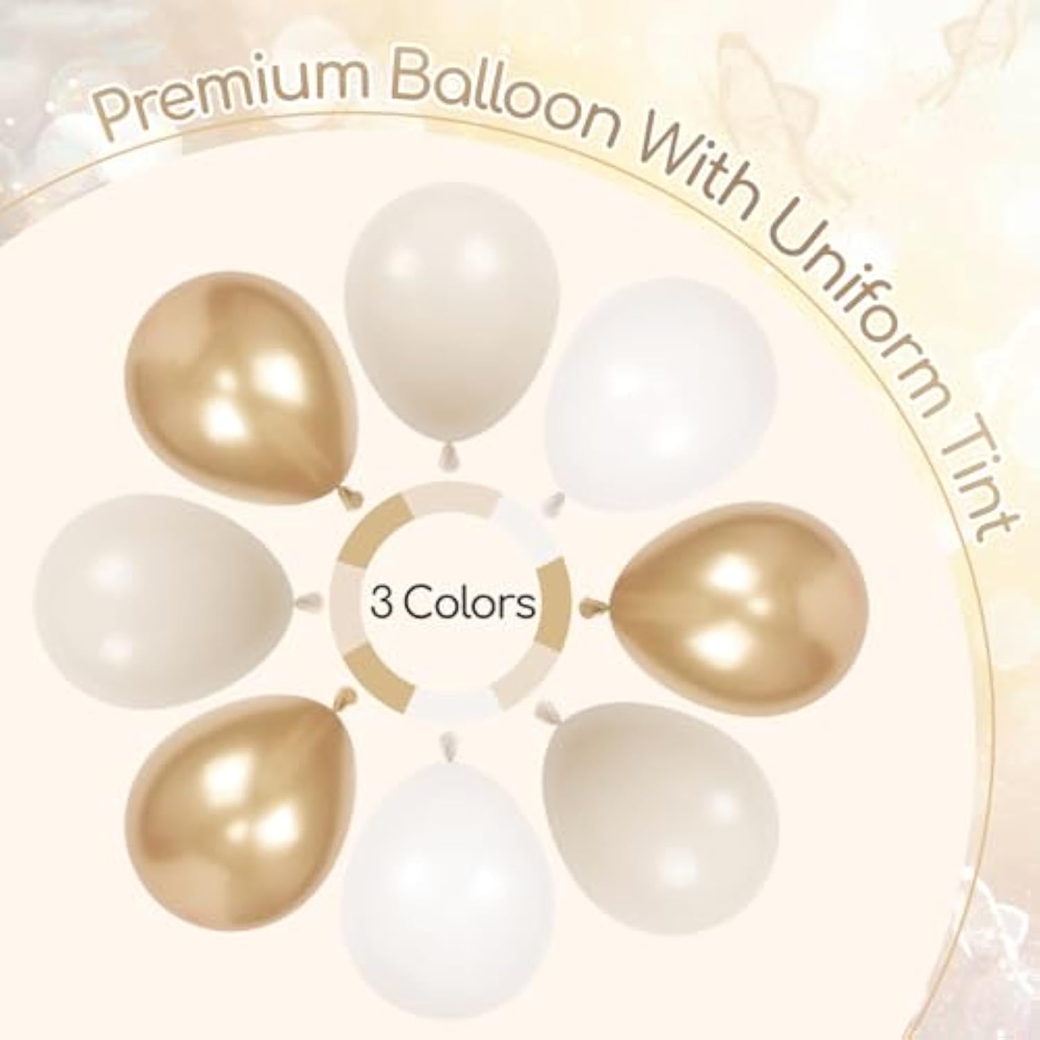 White And Gold Birthday Decorations For Women With Sand White Metallic Gold Confetti Foil Balloons Fringe Curtain Bannner For Golden Birthday Party Decorations For Women