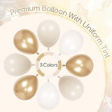 White And Gold Birthday Decorations For Women With Sand White Metallic Gold Confetti Foil Balloons Fringe Curtain Bannner For Golden Birthday Party Decorations For Women