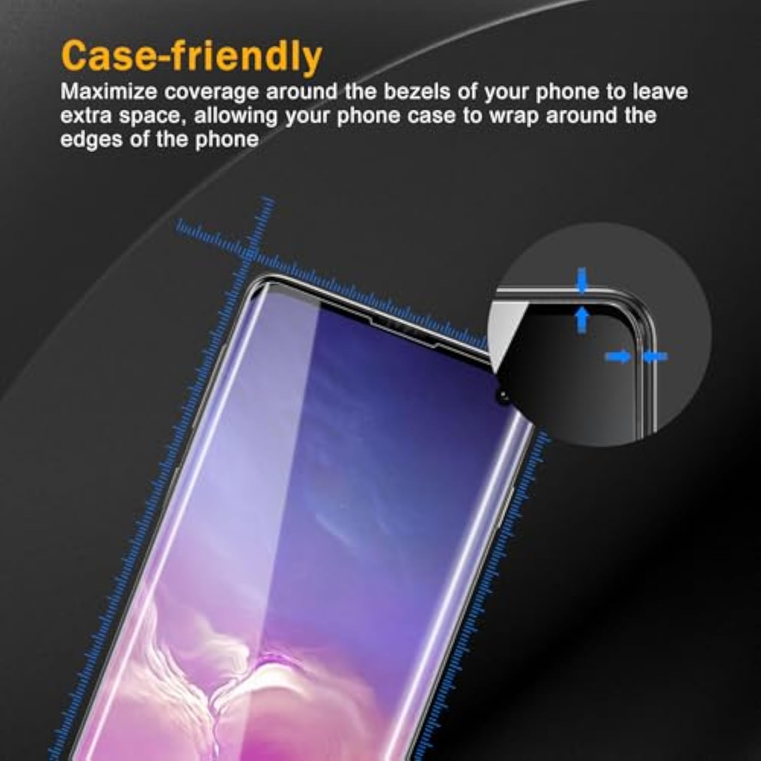 3 Pack Tempered Glass Screen Protector For Samsung Galaxy S10, Anti-Fingerprint, 9H Hardness, Scratch Resistant, 3D Curved Tempered Glass Film, Hd Clear
