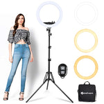 Ring Light With Tripod Stand, 14 Inch Led Ringlight Kit With Phone Holder Adjustable Color Temperature Circle Lighting, Led Photo Beauty Ring Lights For Camera For Vlog, Makeup, Video Shooting