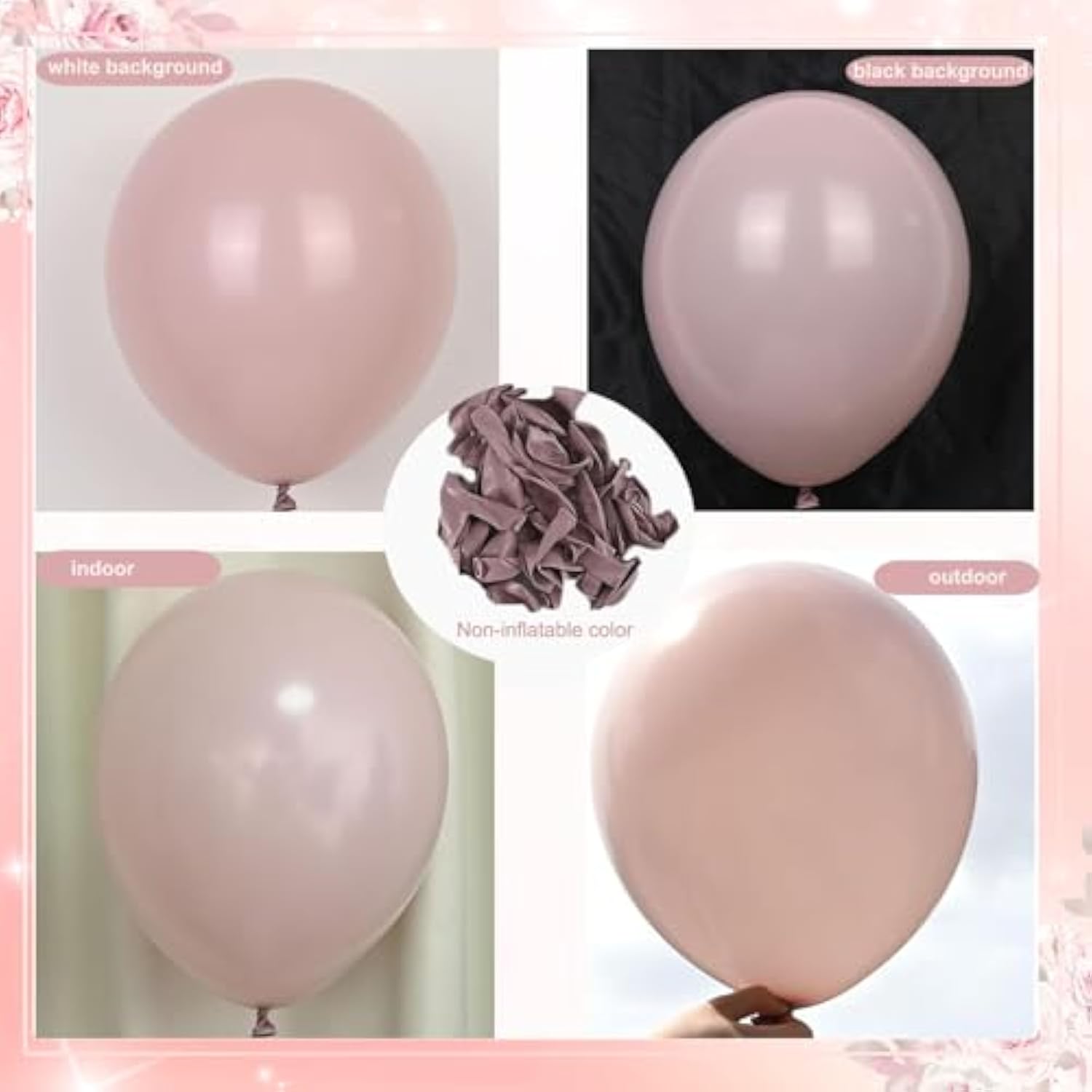 Pearl Dusty Pink Balloon Garland Arch Kit,Double Stuffed 168Pcs Pearl White Balloons For Birthday Wedding Baby Shower Bridal Shower Engagement Party Decorations ? Decorations
