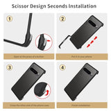 For Pixel 10 Pro Xl Metal Bumper Case Frameless, Slim Fit No Back [Compatible With Pixelsnap & Magsafe] No Frame Backless Metal Bumper 4 Corners Shockproof (Black)