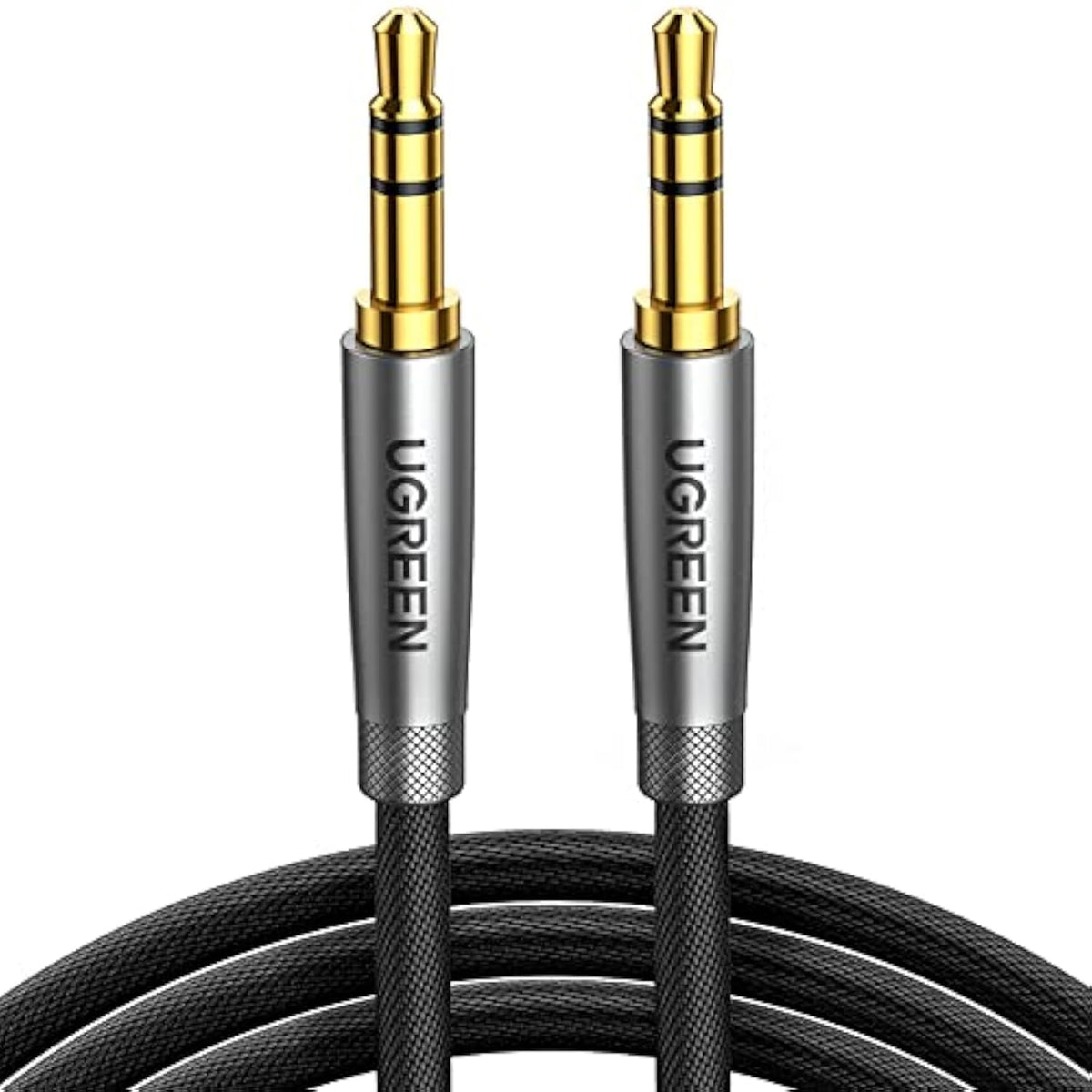 UGREEN 3.5mm Audio Cable Nylon Braided Aux Cord Male to Male Stereo Hi-Fi Sound for Headphones Car Home Stereos Speakers Tablets Compatible with iPhone iPad iPod Echo More 3FT