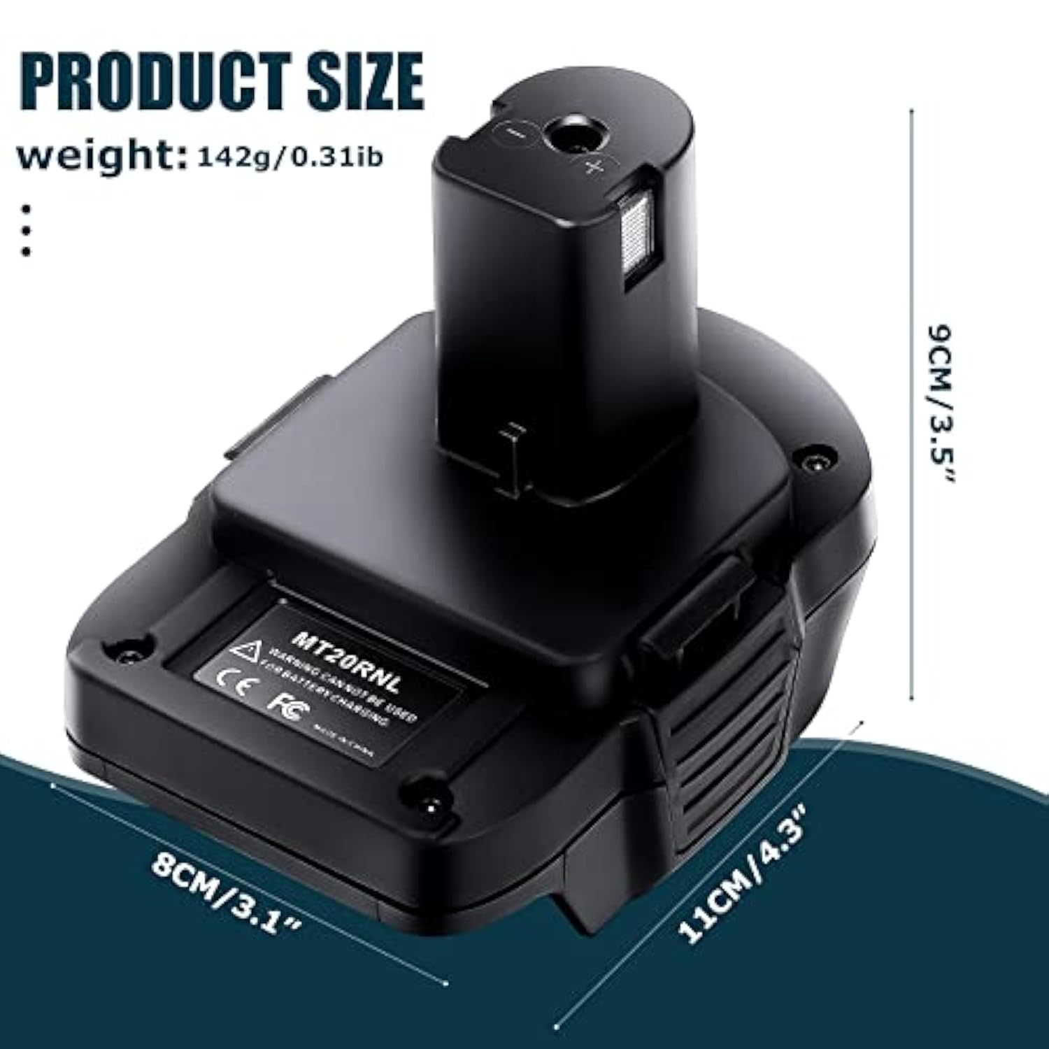 Obolts MT20RNL Adapter for Makita 18V Batteries to Ryobi 18V Power Tools