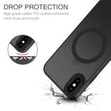 For Iphone Xs Max Case [Compatible With Magsafe] Translucent Matte Magnetic Iphone Xs Max Phone Case Slim Thin Shockproof Women Men Protective Cases Cover For Iphone Xs Max 6.5" 2018, Black