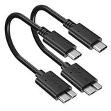 Short Micro B To Usb C Cable, 8 Inch External Hard Drive Cord Usb 3.1 Gen1 Fas