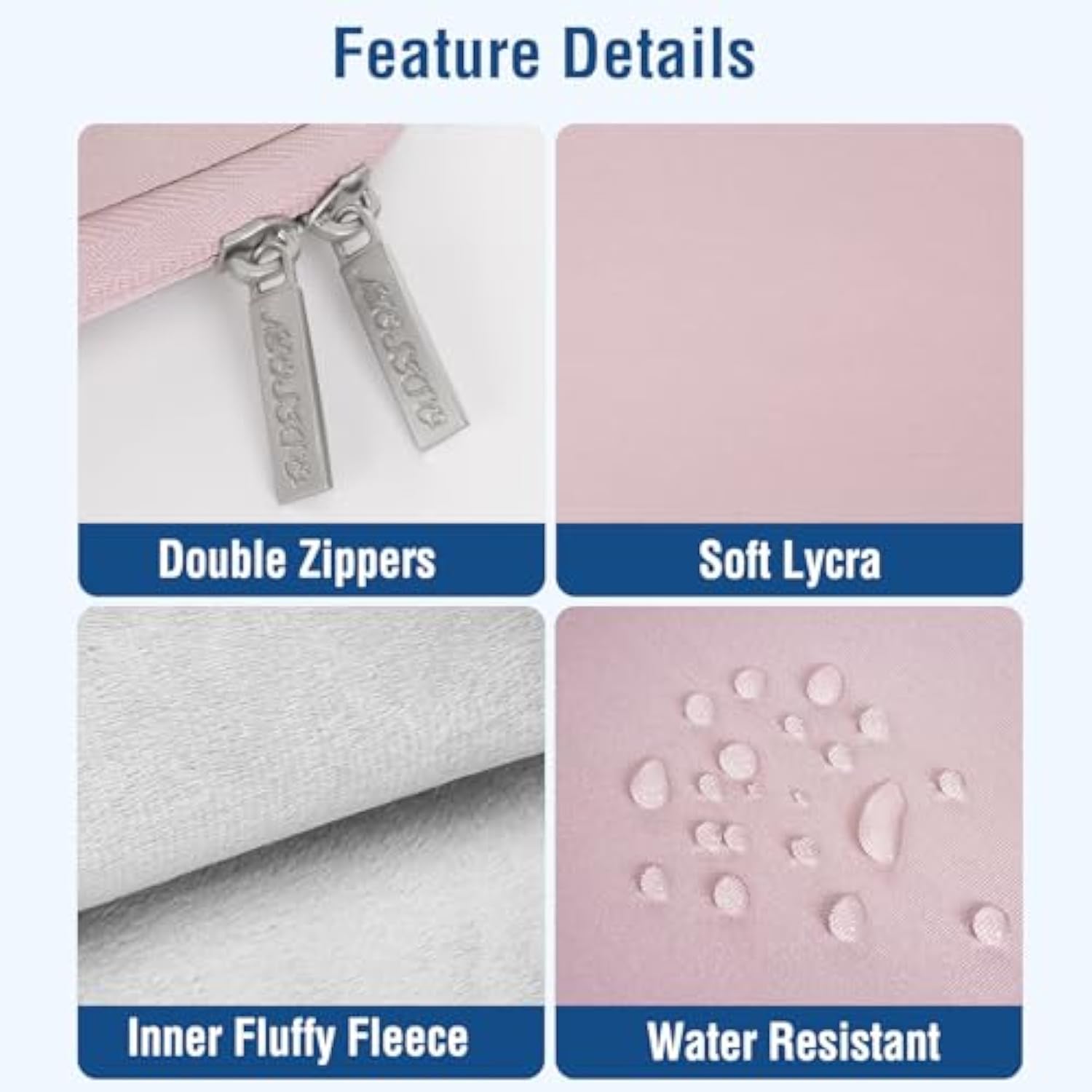 Mosiso Laptop Case 13.3 Inch, 13-13.3 Inch Laptop Sleeve Bag Compatible With Air/Pro 13 / Pro 14, Hp Dell Asus Lenovo Notebook, Neoprene Computer Sleeve Bag With Small Case, Baby Pink