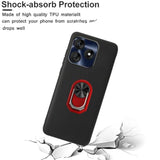 Compatible For Blu G64L Case 2 Pack Screen Protector Tempered Glass,Full Body Shock Protective Kickstand 360 Ring Holder Back Phone Cover For Blu G64L -Red