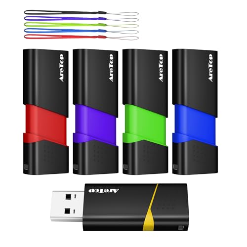 8Gb Flash Drive 5 Pack Fat32 Thumb Drives Slide Retractable Usb Drives 8Gb 5 Pack Memory Sticks For Data Storage (Mixed Color:Yellow,Red,Blue,Green,Purple)