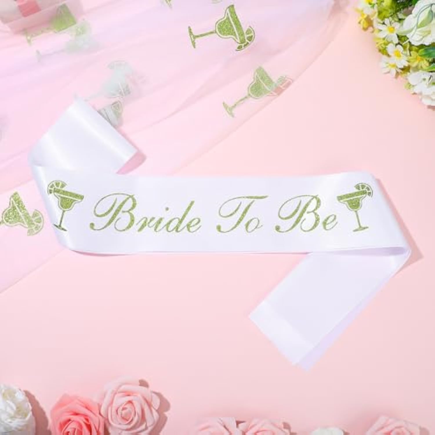 Margs And Matrimony Bachelorette Margarita Party Decoration Bride To Be Sash With Bachelorette Veil And Sash For Matrimony Bridal Shower Gift Wedding Supply