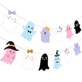 Halloween Ghost Banner 2Pcs Soft Color Double Sided Ghost Party Decorations Kids