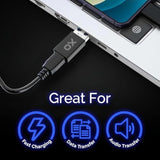 [10Gbps] Usb To Usb C Adapter: Small But Mighty! High-Speed Type-C To Usb Adapter. [Usb-C 3.2] Usb C To Usb A Adapter For Charging & Data Transfer (Black, Usb-C Female (3-Pack))