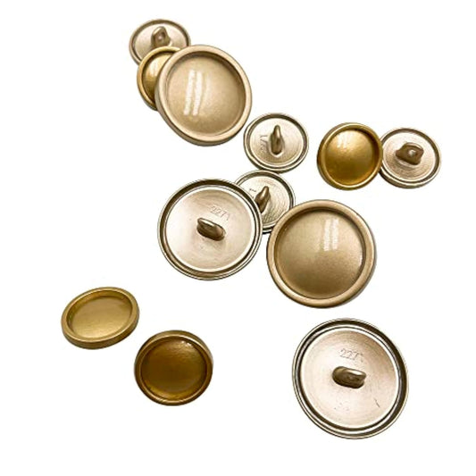 12Pcs Gold Antique Blazer Button Set,Retro Round Shank Button For Men