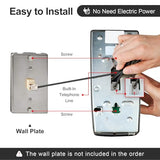 Retro Wall Phones For Landline With Mechanical Ringer Corded Telephone Wall Mounted With Indicator Waterproof Old Style Landline Phones For Home Kitchen, Black