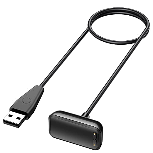 Charging Cable Compatible with Fitbit Charge 6/Charge 5/Luxe, Replacement USB Charger Cradle Dock Adapter with Reset Button Compatible with Fitbit