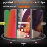 2 Pack Gradient Color Privacy Screen Protector For Samsung Galaxy Note 20 Ultra 6.9 Inch, Anti-Spy Flexible Screen Protector, [Support Fingerprint Id] High Sensitivity, Case Friendly