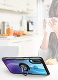 Clear Case for Huawei P30 Lite with Ring Holder,Slim Fit Case Transparent Hard PC Cover Huawei P30 Lite Case with Metal Plate for Magnetic Car Phone