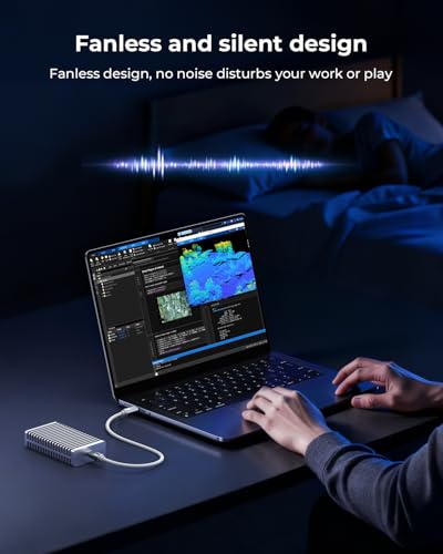 80Gbps M.2 Nvme Ssd Enclosure With Cooling Fan, Compatible With Thunderbolt 5/4/3, Usb 4.0/3.2/3.0/2.0 M-Key/(M&B) Key Nvme 2280 Ssd Up To 8Tb