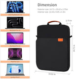 13 Inch Laptop Shoulder Bag Carrying Case For Macbook Air 13" M4 M3 M2 A3420 A3113/ Macbook Pro 14 M4 M3 M2 M1/ 13" Ipad Pro M4/ Ipad Air M3 M2 2025, Vertical Laptop Sleeve Handbag, Black