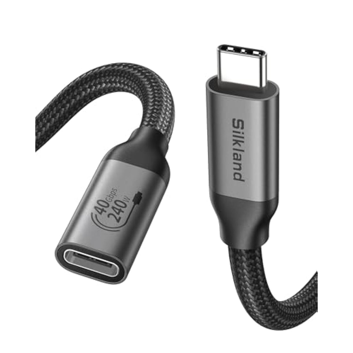 Usb4 Extension Cable For Thunderbolt 4, [40Gbps/240W/8K] Usb C Extension Cable 4Ft, 8K@60Hz Type C Video Extender Male To Female Compatible For Usbc Hub/Iphone 16/Macbook/Ipad/Mag Safe