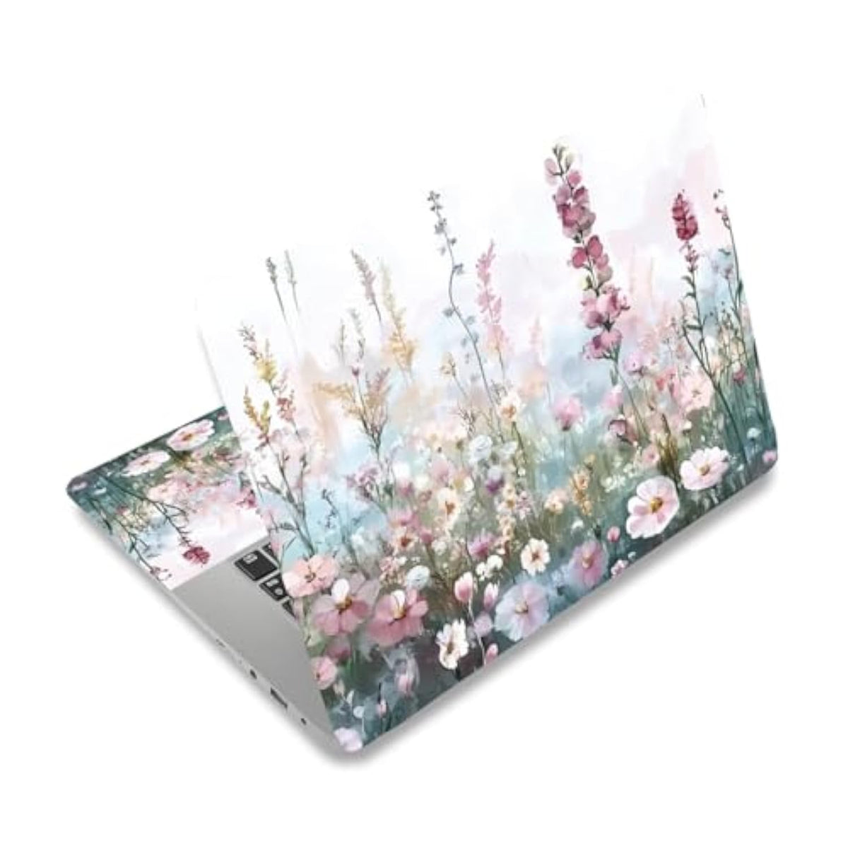 Wildflower Laptop Skin Sticker Decals Fits 12" 13" 13.3" 14" 15 Inch Laptop Watercolor Universal Removable Vinyl Notebook Art Protector Netbook Pc Cover Decal