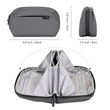Mini Electronics Travel Organizer Pouch, Small Storage Case For Cable/Charger & Cords/Tech Essentials (Black-Mini)
