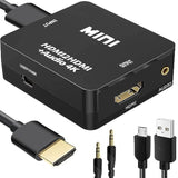 Hdmi Audio Extractor, 4K Hdmi To Hdmi Splitter 3.5Mm Aux Audio 1080P, Compatab