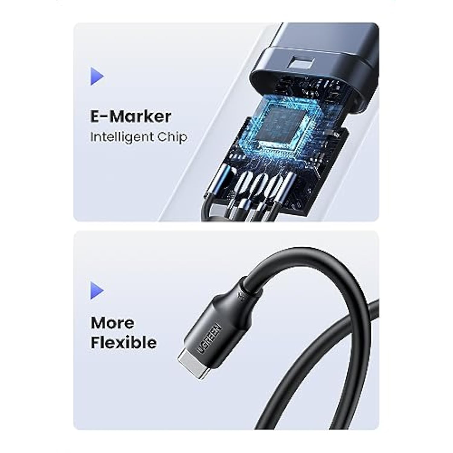 UGREEN 100W 3-Pack USB C Cable, Fast Charging USB-C Charger Cable Compatible with iPhone 17/17 Plus/17 Pro/17 Pro Max/16, MacBook Pro 2022, iPad Pro 2022, Galaxy S25/S24 Ultra, Pixel, 6.6FT