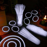 40 Pack 8” White Glow Sticks Bracelet Necklaces Bulk With 40 Connectors Neon Glow In The Dark Party Favors Supplies For Holiday Birthday Party Decoration (White)