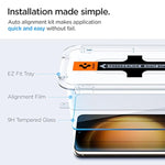 Spigen Tempered Glass Screen Protector [Glas.tR EZ Fit] designed for Galaxy S23 (2023) [2 Pack] - Case Friendly