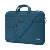 MOSISO Laptop Shoulder Bag Compatible with MacBook Pro 16 inch 2023-2019 M3 A2991 M2 A2780 M1 A2485 A2141/Pro 15 A1398,15-15.6 inch Notebook,Polyester Flapover Briefcase Sleeve Case, Deep Teal