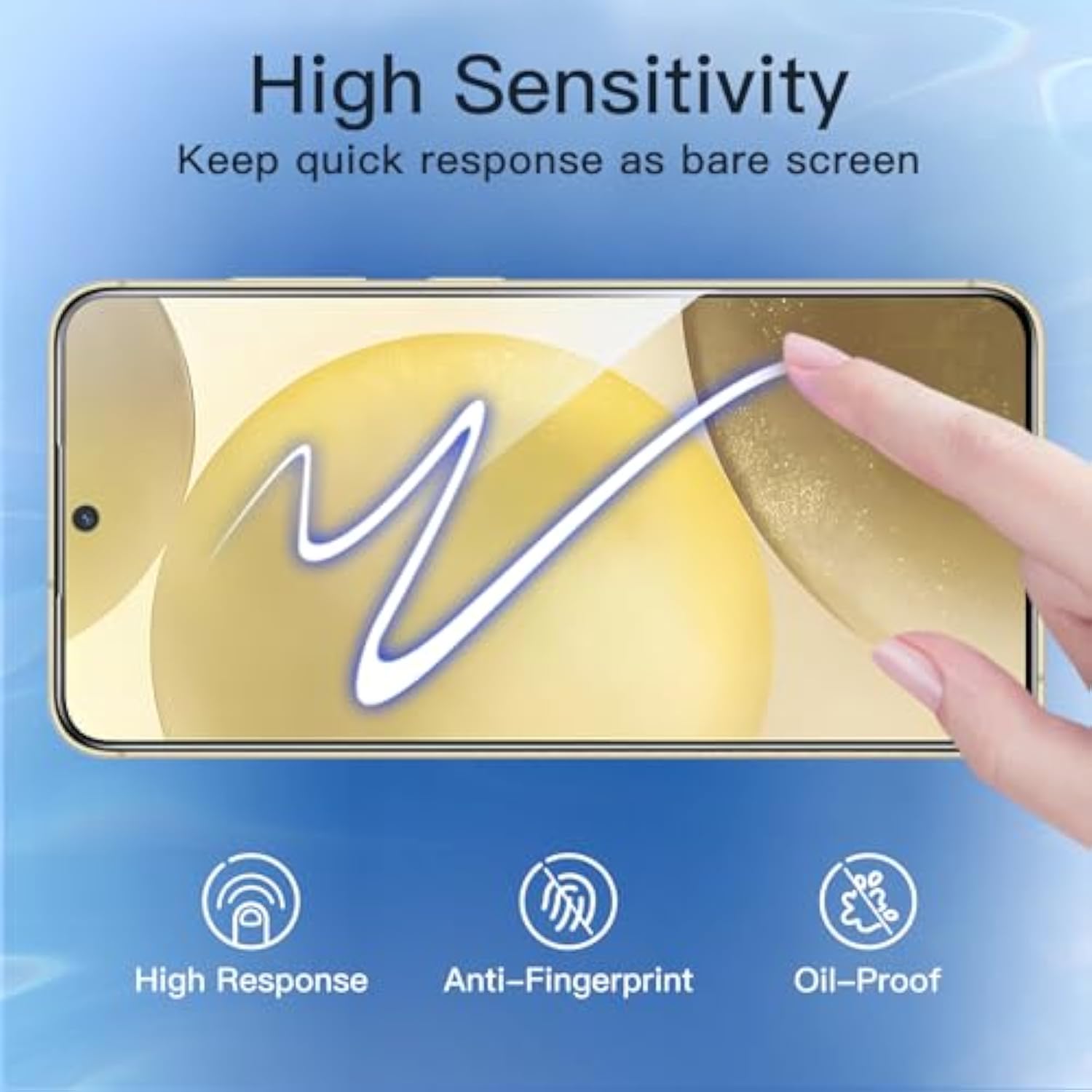 JETech Privacy Screen Protector for Samsung Galaxy S24 5G 6.2-Inch, Anti-Spy Tempered Glass Film, Fingerprint ID Compatible, 2-Pack