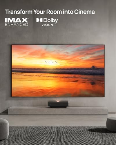 Aura Series Ust Laser Projector, Dolby Vision, Imax Enhanced, 1,000,000:1 Dynamic Contrast Ratio, 0.177:1 Throw Ratio, Harman Kardon, 2300 Lumens Aura 2 Gtv Black