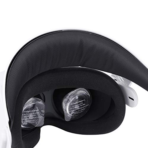 Adjustable Halo Strap For Oculus Quest1/Quest2 Head Strap With A Comfortable Back Big Cushion The Design Balances Weight Reduces Facial Pressure -Virtual Reality Eyewear Accessories (White)