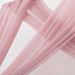 Dusty Rose Wedding Arch Draping Fabric 1 Panel 29" X 20 Ft Extra Long Gauze Drapes Sheer Backdrop Curtains 6.6 Yards Airy Outdoor Drapery Panels For Wedding Bridal Shower Ceiling Decoration