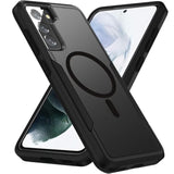For Samsung Galaxy S21 Plus Case,[Compatible With Magsafe] [Military Grade Drop Tested] Shockproof Magnetic Tough Rugged Protective Phone Case -6.7 Inch (Black)
