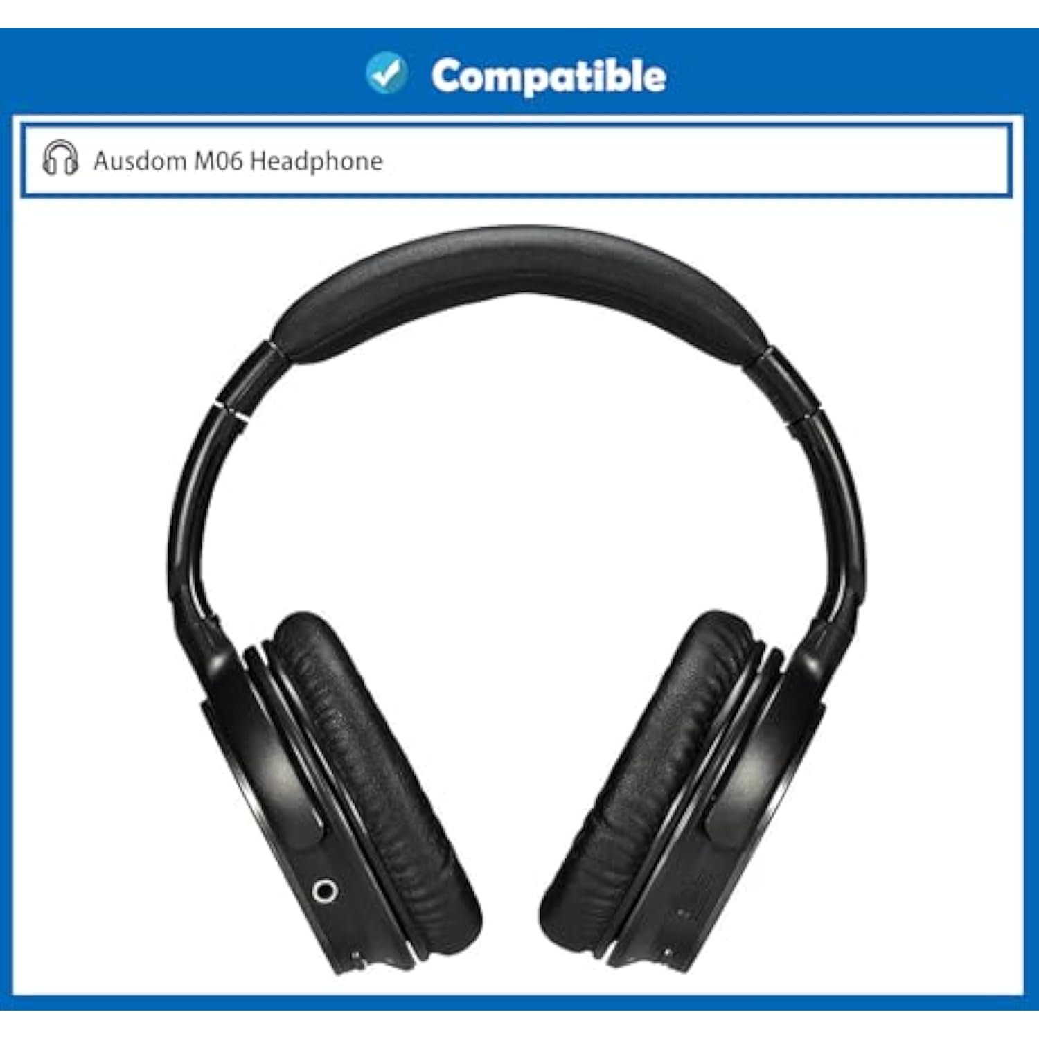 Breathable&Durable Replacement Earpads Cushion Compatible With Ausdom M06 M 06 Headphone Ear Pads With Mesh Fabric And Memory Foam