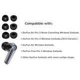 Memory Foam Ear Tips Noise Canceling Foam Ear Tip Compatible With Earfun Air Pro 3 / Air Pro 2 / Earfun Air, No Silicone Eartips Pain, Fit In Charging Case, 3 Pairs (S/M/L, Black) 214Efb3