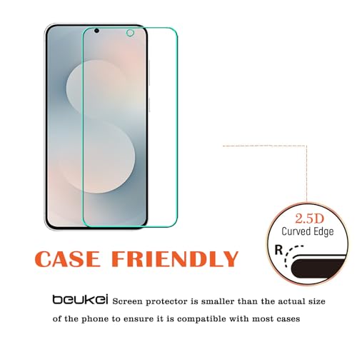 (4 Pack) Compatible for  Galaxy S25 FE 5G / Galaxy S25 FE [FE ] Screen Protector Tempered Glass,Touch Sensitive, 9H Hardness (For Galaxy S25