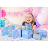 Mermaid Wrapping Paper Roll - Mini Roll 17 Inches X 33 Feet - Birthday Wrapping Paper For Girls, Little Mermaid Wrapping Paper For Girls Birthday Christmas Holiday,