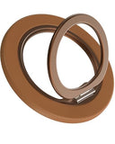 Magnetic Phone Ring Grip for MagSafe, Rotatable Ring Holder Stand with Adapter Ring for Phone Case, Brown